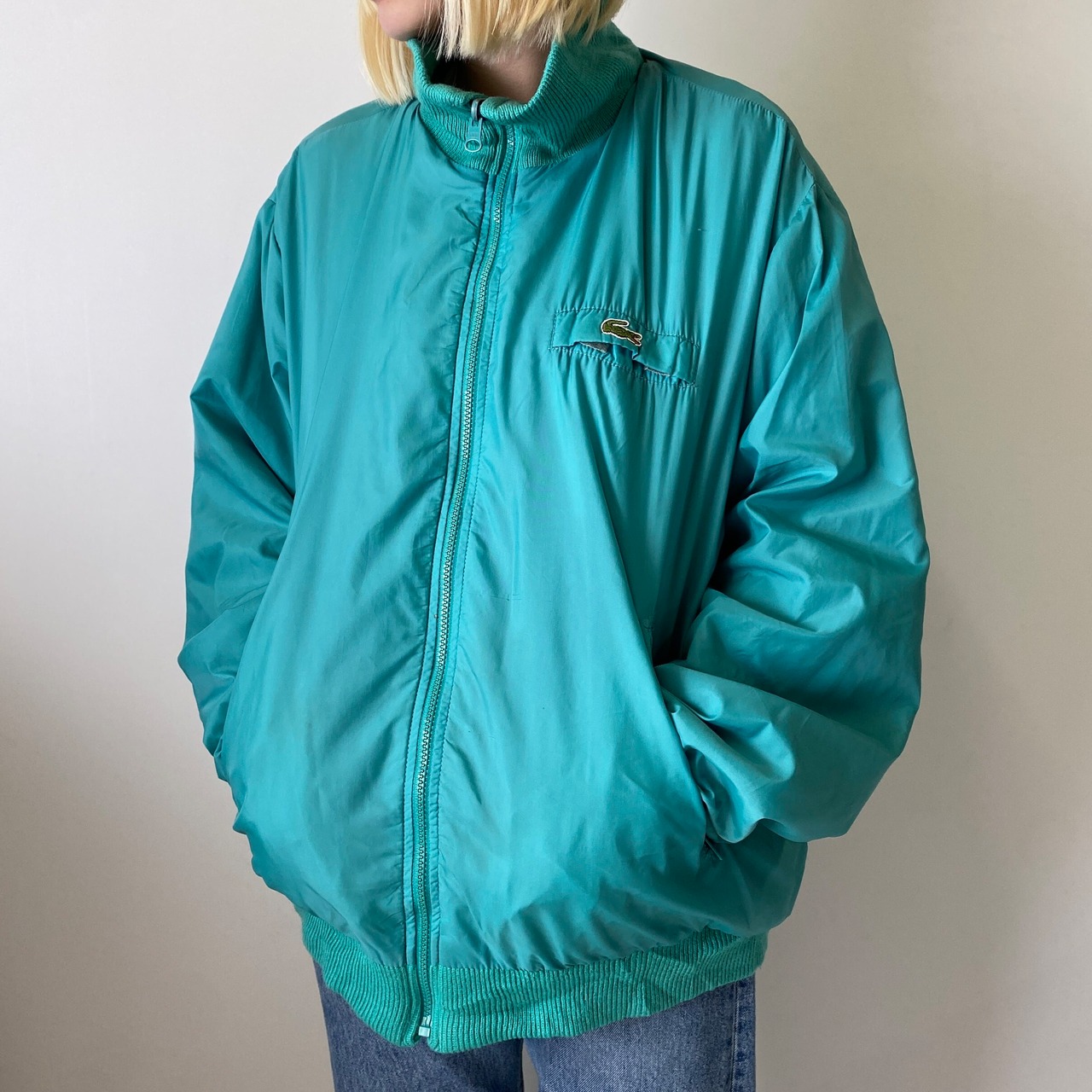 70年代〜80年代 LACOSTE フレンチラコステ アクリルニット×ナイロン 