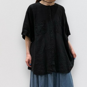 cafune french linen no collar blouse