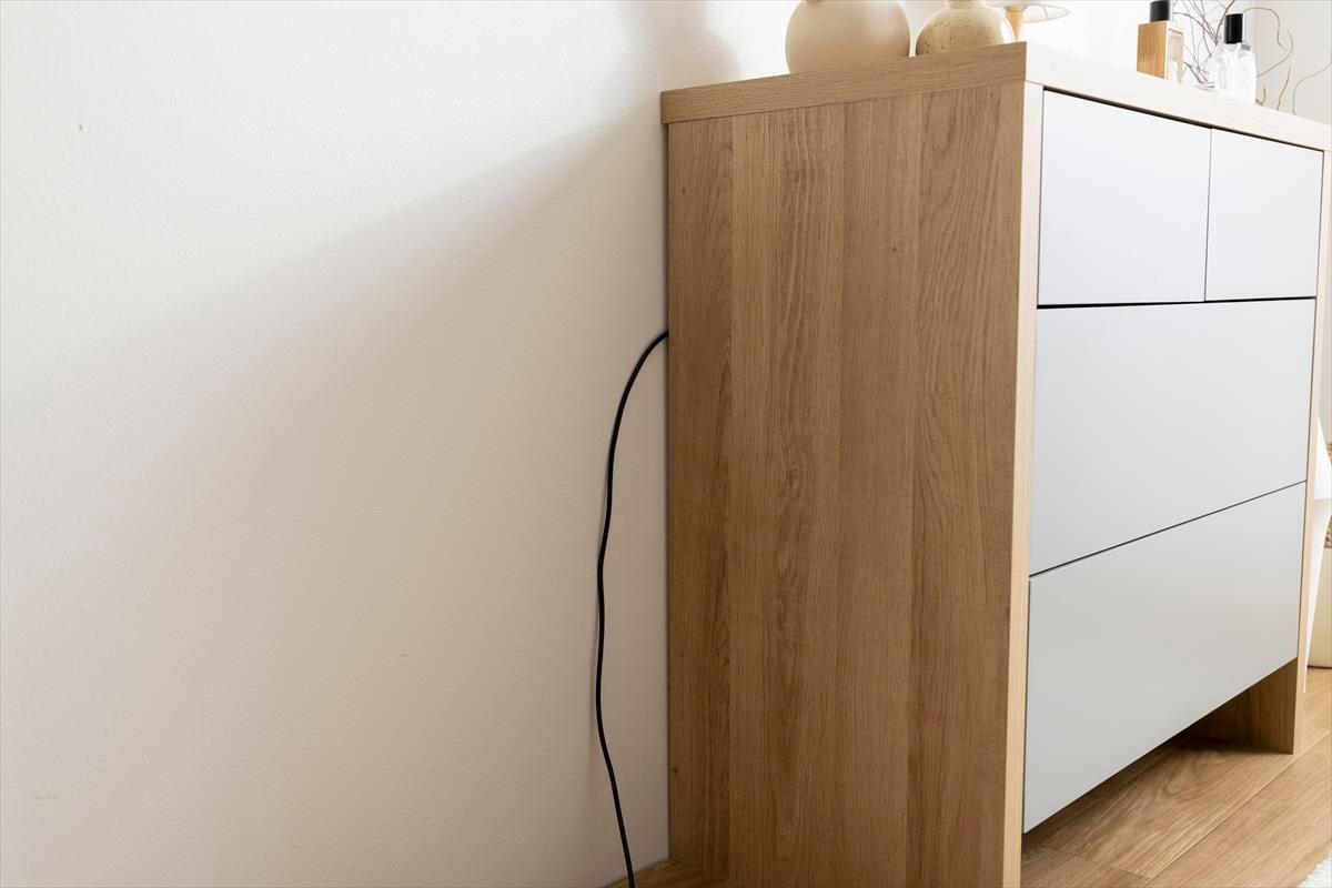 木目×グレーで王道の北欧スタイルを叶えるチェスト | TKSKSHOP☆送料無料☆