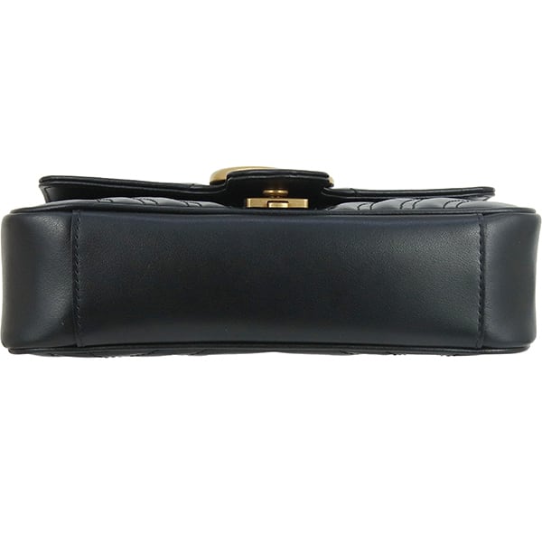 Used GUCCI グッチ ショルダーバッグ GGマーモント スモール ブラック