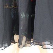 社交ダンス 衣装 TID Tania International Design ボトムス ズボン パンツ レッスンウェア ブラック系 花 花柄 鳥 透け感 かわいい 上品 練習 レッスン ダンス衣装 イベント パーティー レッド系 ブルー系 グリーン系