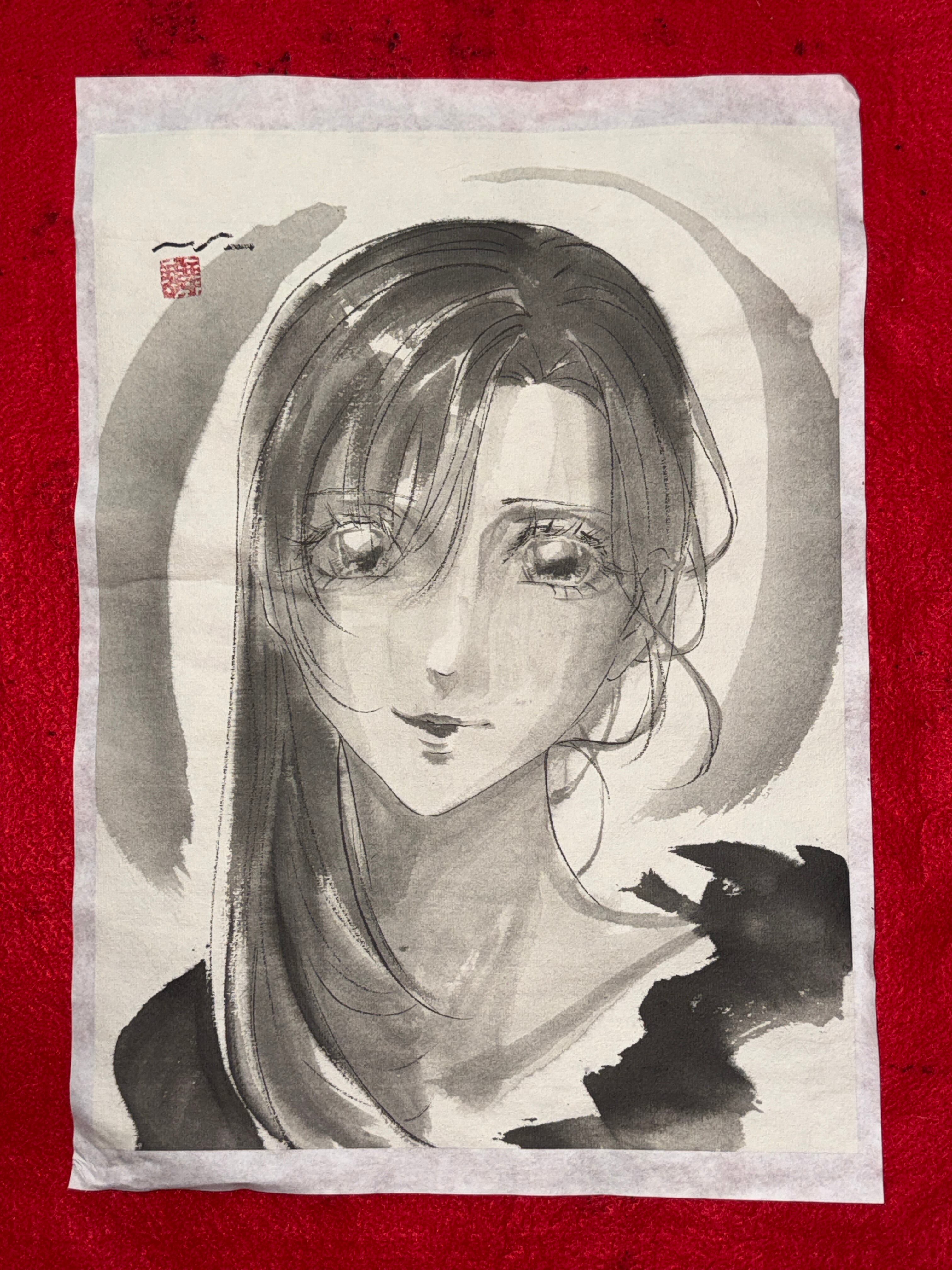 若王子勘兵衛 忍たま乱太郎 美人画 肉筆画 墨絵 水墨画 原画 現品限り