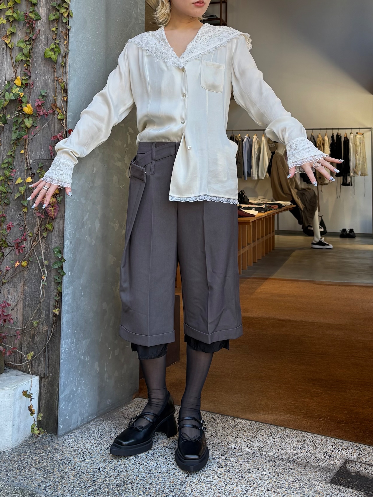 【26SS】PRANK PROJECT プランクプロジェクト / Lace Collar Shirt / シャツ - 5
