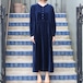 USA VINTAGE c&b NAVY COLOR VELOUR LONG ONE PIECE/アメリカ古着ネイビーカラーベロアロングワンピース