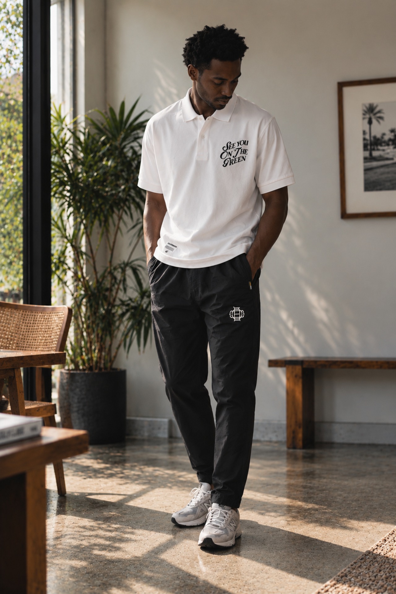 TWO POINT PANTS BLACK