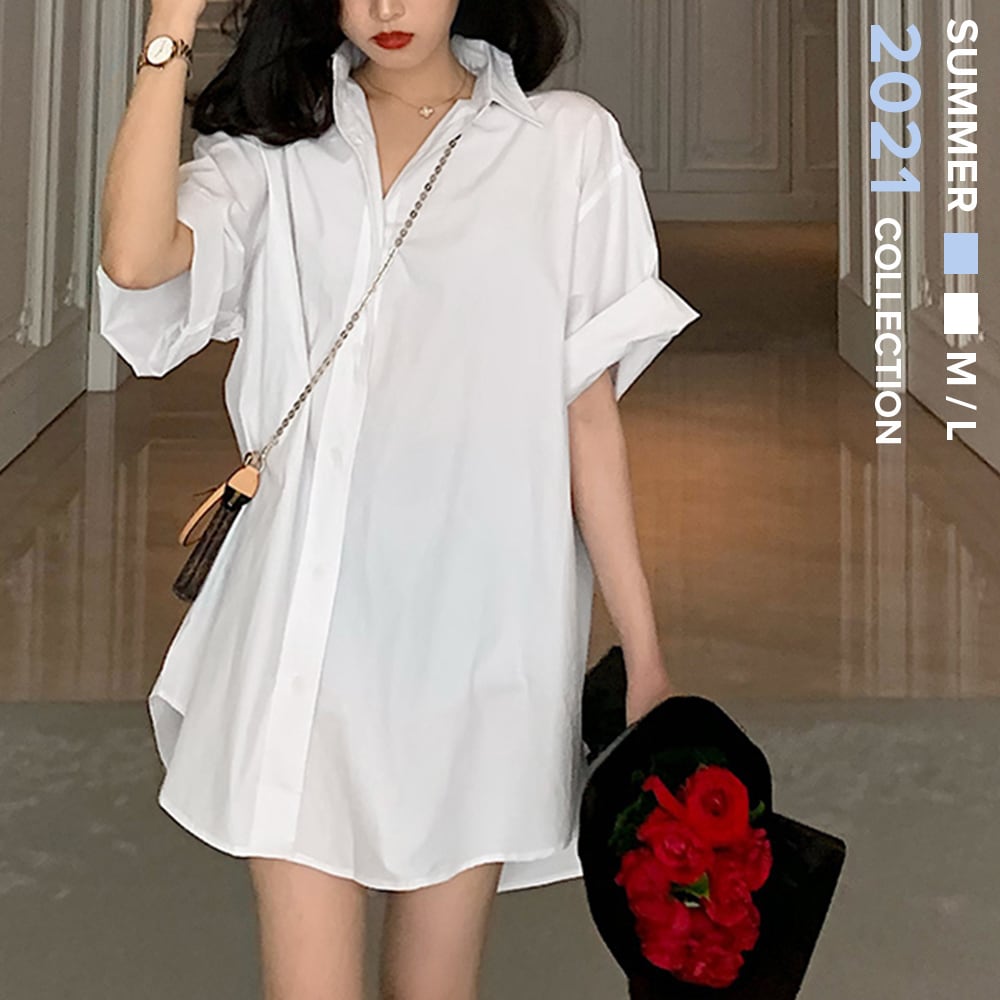 シャツワンピース レディース 韓国羽織