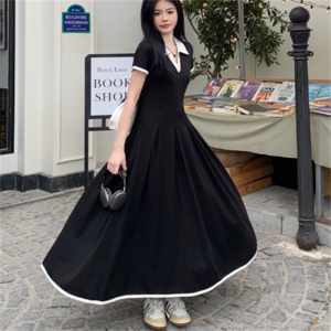 【送料無料】 ワンピース 2色 マキシワンピ ロング マキシ 袖あり 半袖 Vネック Aライン フレア バイカラー スウェット 薄手生地 可愛い 大人可愛い きれいめ シンプル カジュアル シック コンサバ 華やか 大人 上品 おしゃれ お洒落 レトロ こなれ感 高見え ラフ 無地 夏 20代 30代 40代 レディース 女性 マタニティ ママ服 デート お出かけ 女子会 お呼ばれ 休日 お茶会 授業参観 着回し 普段使い オルチャン 韓国系 ファッション スタイル プチプラ 着痩せ インスタ映え