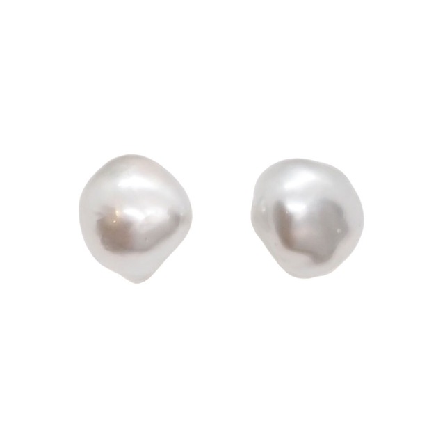 K14WG baroque pearl pierce