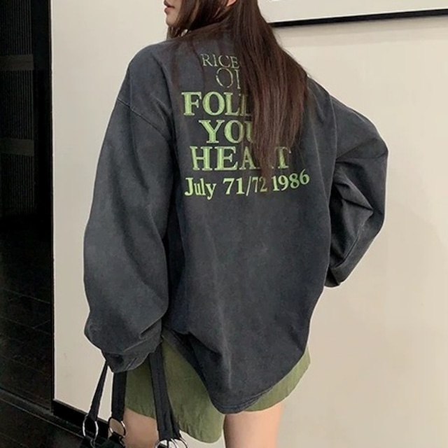 バックロゴヴィンテージライクルーズTシャツ 1col R02696