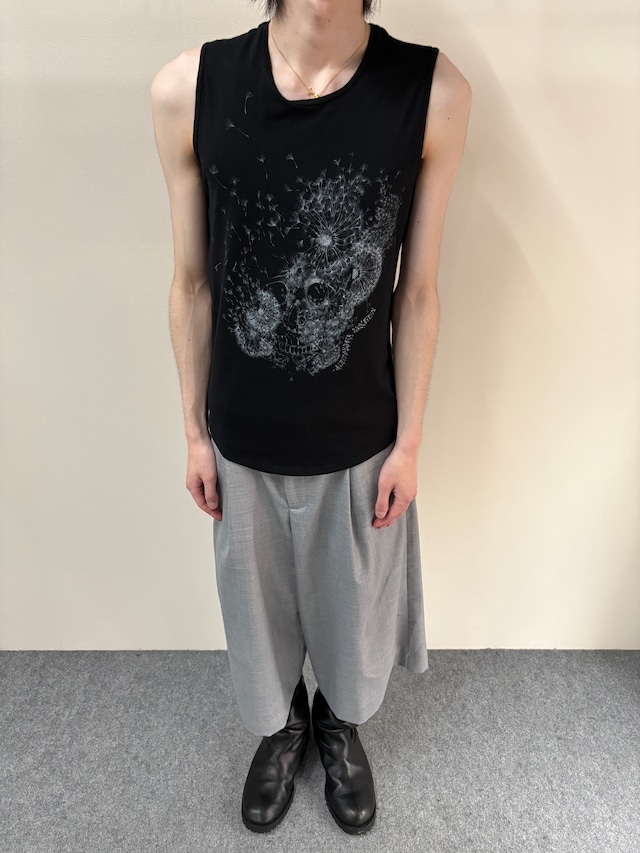 【ALEXANDER McQUEEN】dandelion skull tank top