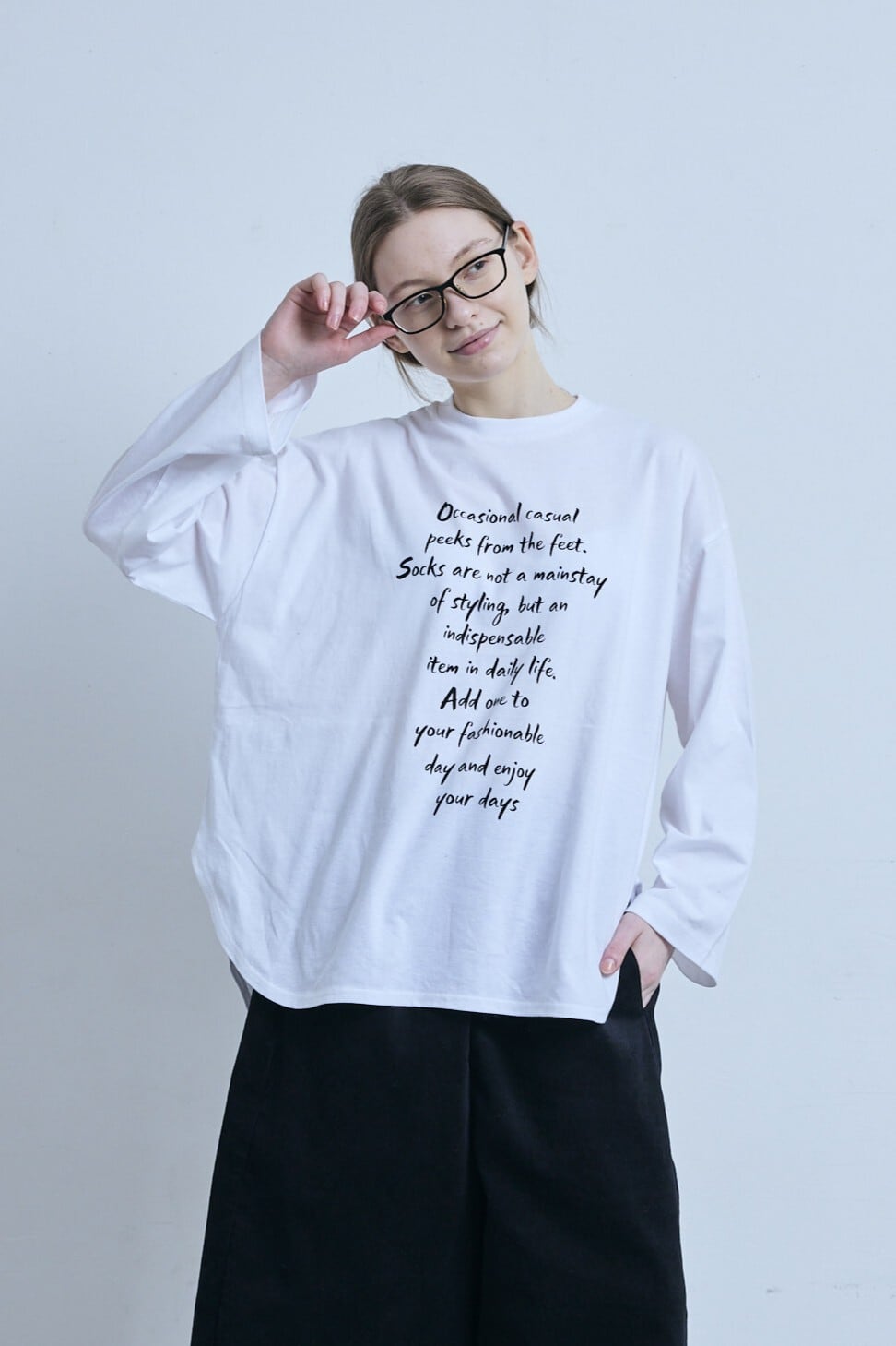 タイムセール 新品 (g) グラム タイプライターヘムリボンプルオーバー g_665 TYPEWRITER HEM RIBBON PULLOVER | gram