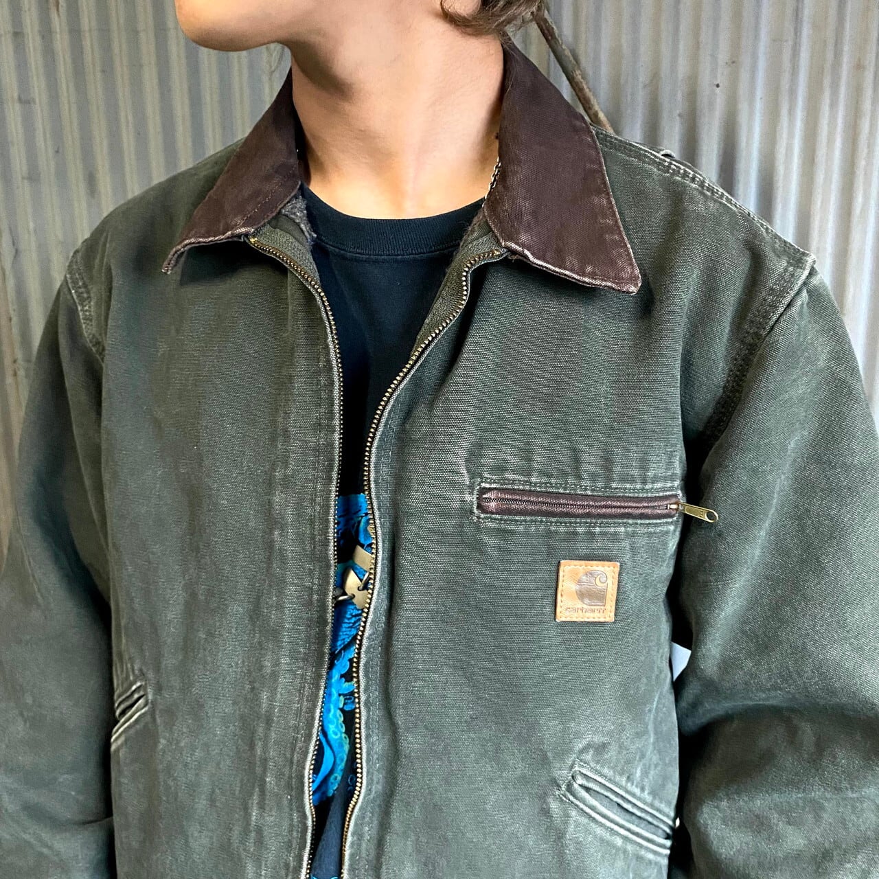 Carhartt J97 デトロイトジャケット モスグリーン ジョニーデップL