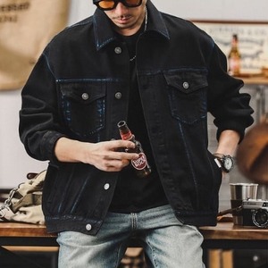 Line design denim jacket 0270