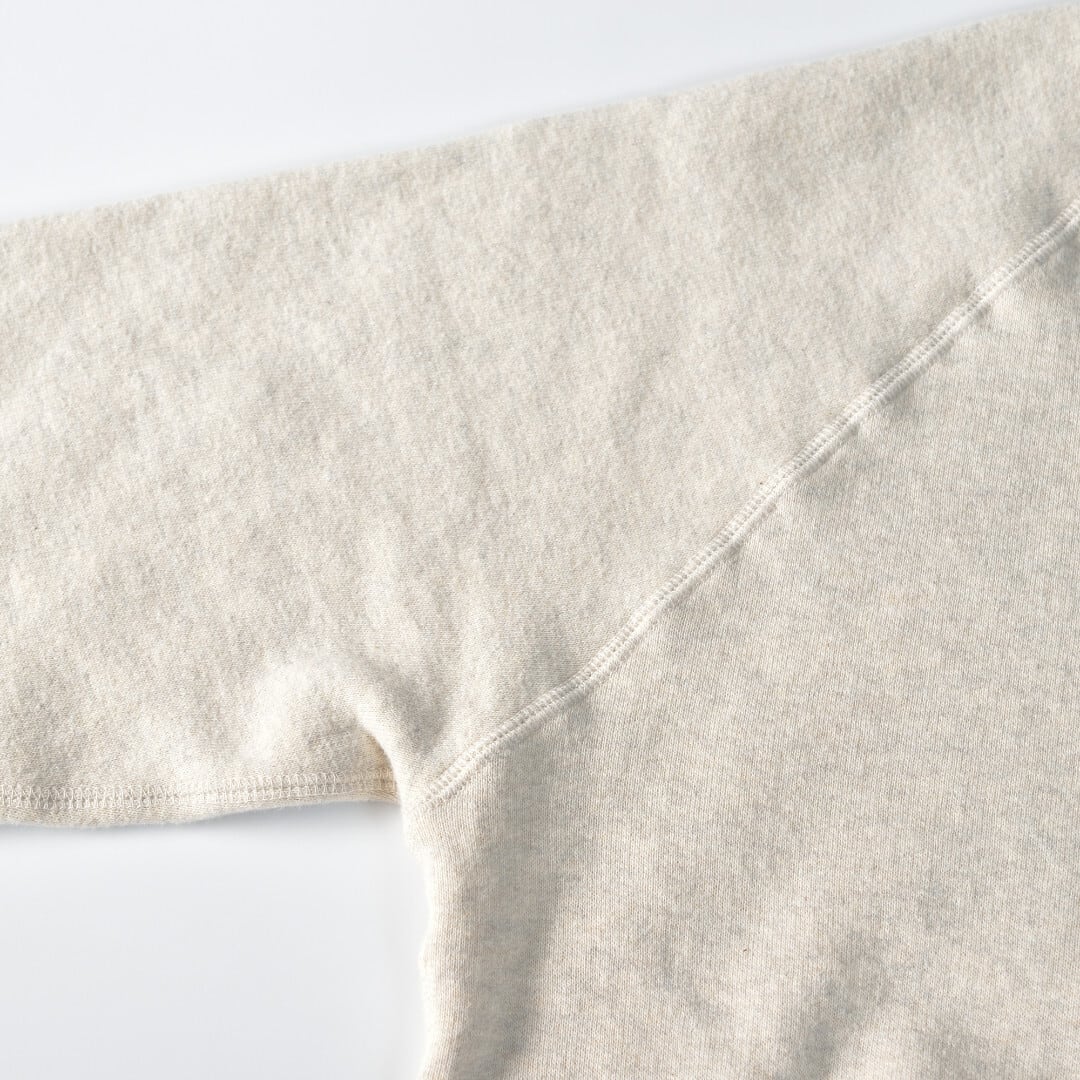 Kepani ケパニ ラフィー裏起毛 HARRIS-Ⅱ GUSSET CREW・オートミール【送料無料】