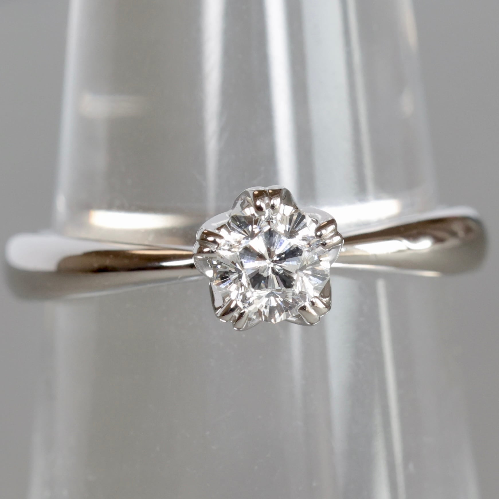 Pt900 さくらダイヤモンド 0.273ct リング 5号 さくらカット 桜 Pt900 さくらダイヤモンド 0.273ct リング 5号 さくらカット 桜