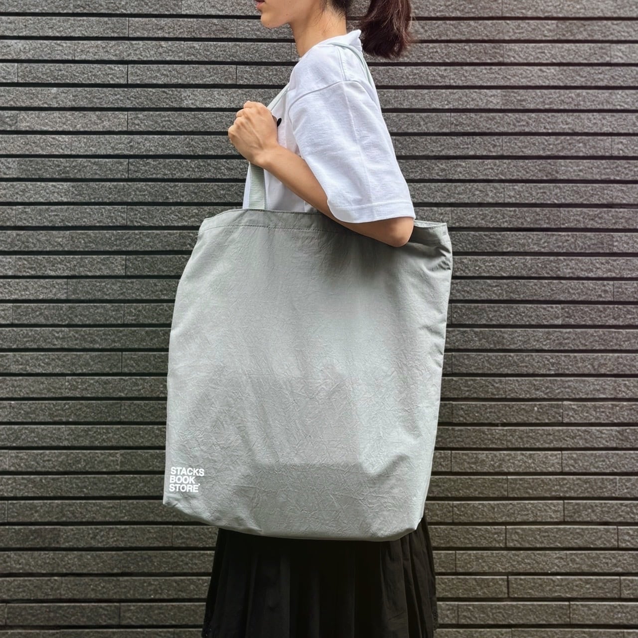 stacks bookstore - 2way nylon tote | stacks bookstore