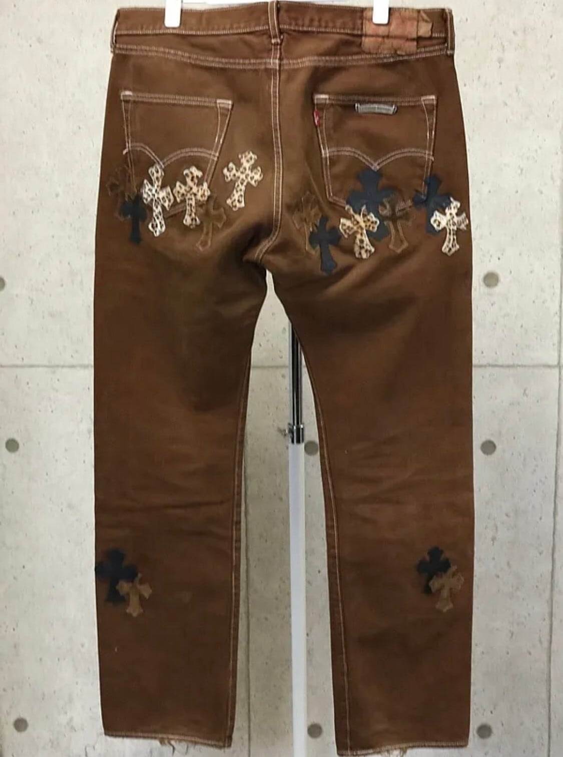 CHROME HEARTS クロムハーツ リーバイス 501 レオパードパッチ パンツ