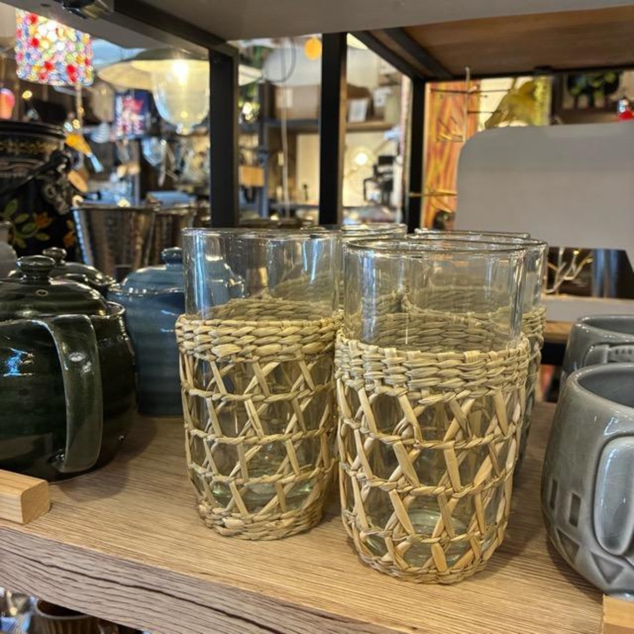 Vietnam Tumbler with Igusa Cover, 300ml, Vietnam, with Igusa Cover, Cup, Glass, Water Glass