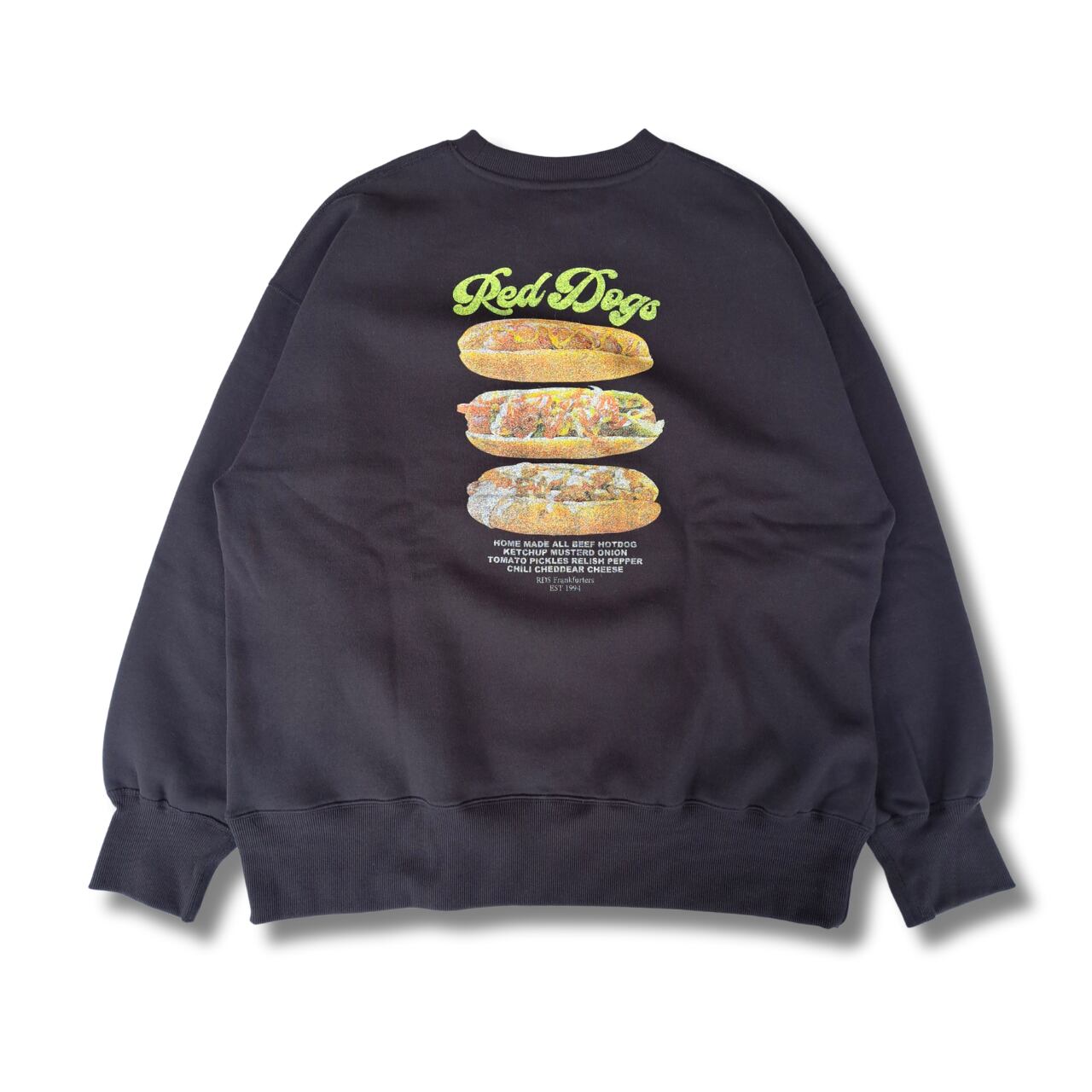 Red Dogs hotdog スウェット (black)