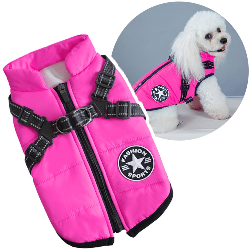 Oncpcare 犬服 一体型綿入れを牽引する 犬 ベスト 綿服コート 猫 小型