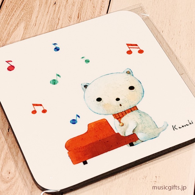 コースター 山田和明「ねこピアノ」