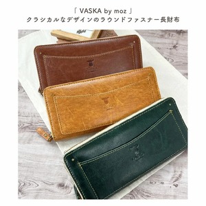【在庫限り】ウォレット VASKA by moz ランガ ラウンドファスナー束入れ　VS-0011