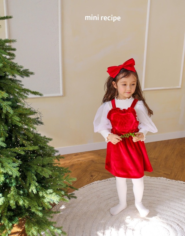 【即納】<minirecipe>  Velvet heart one-piece (XL/2XL)