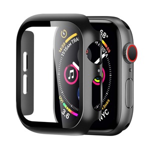 【新着特価】Apple Watch ケース 45mm 対応 アップルウォッチ カバー 一体型 Apple Watch カバー 全面保護 二重構造 アップルウォッチ ケース PC素材 日本旭硝子材 キズ防止 軽量 強化ガラス Apple Watch Series 9/8/7 アップルウォッチ9/8/7 対応(45mm，ブラック)