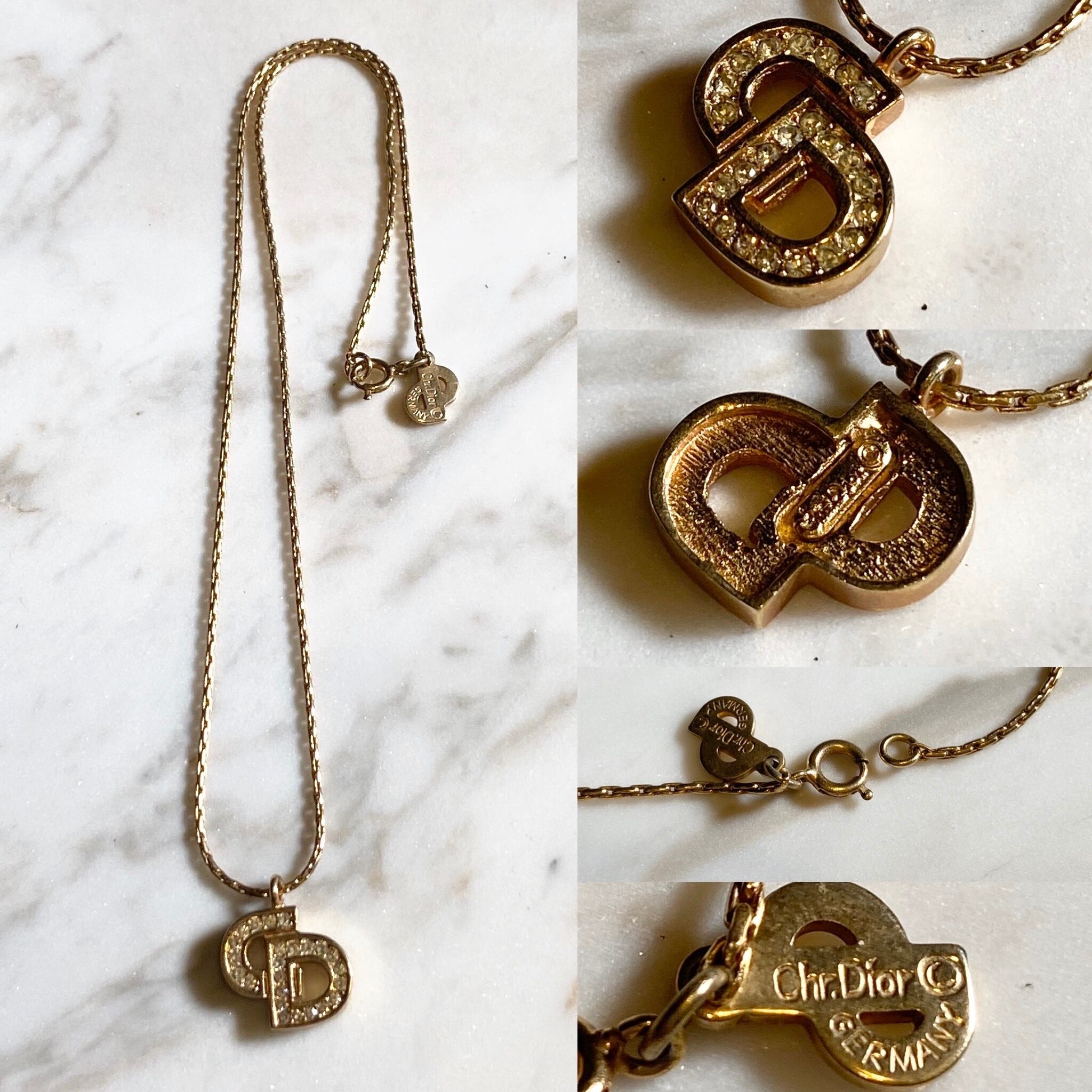dior monogram necklace