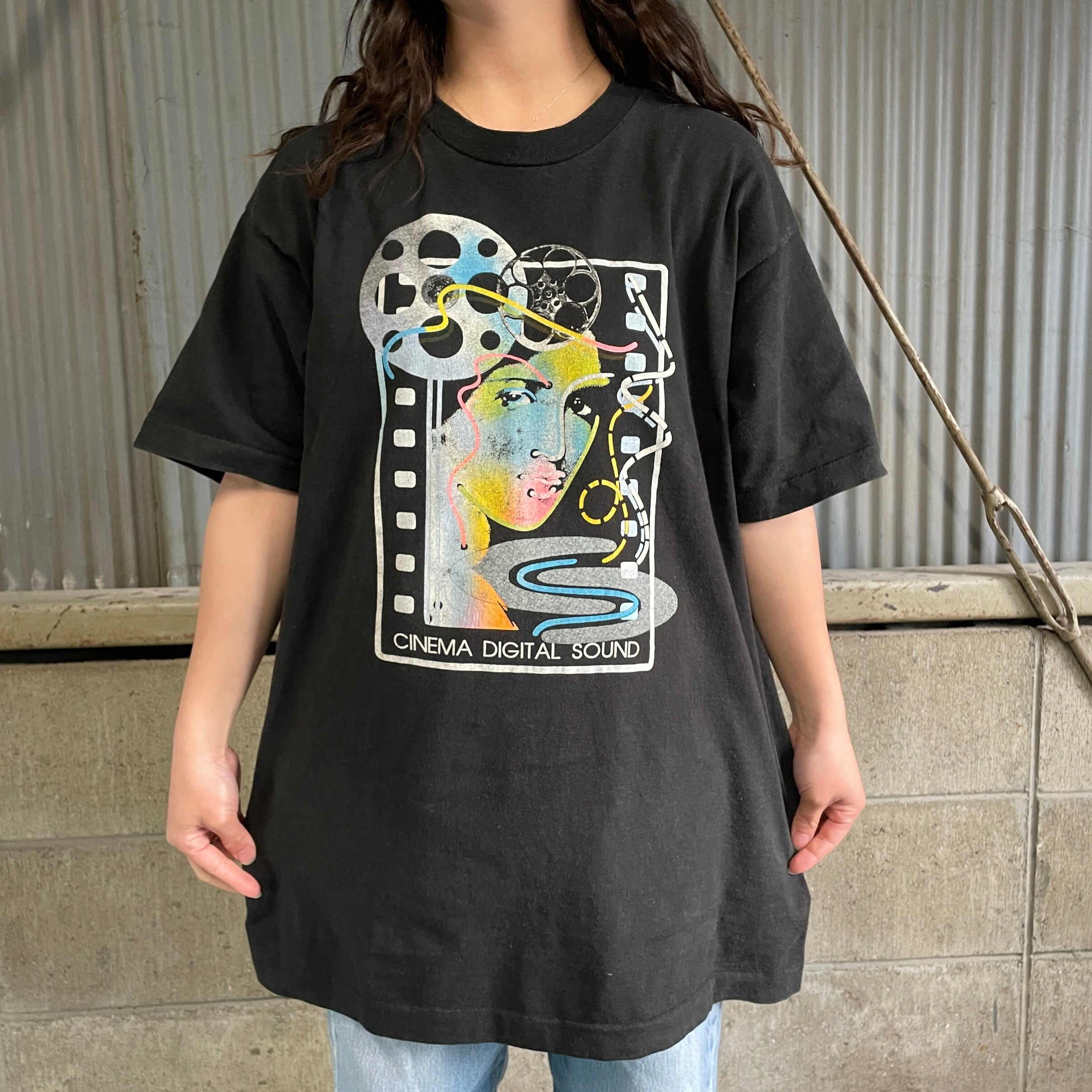 90年代 シングルステッチ ”cinema digital sound ” プリントTシャツ