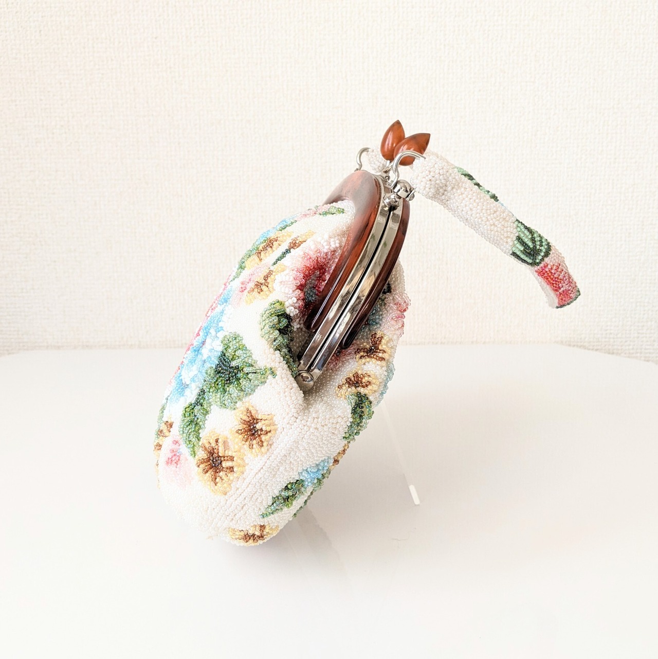 Vintage】 ビーズ刺繍バッグ Vintage Beaded Evening Bag 花柄×べっ甲 