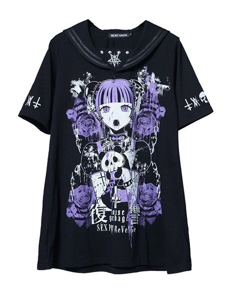 復讐NOISE BLACK PUNKISHセーラーカットソー *SEXPOT ReVeNGe*☆送料