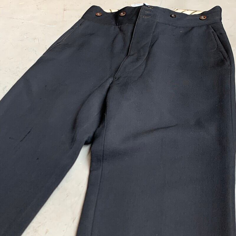 20's~ UNKNOWN ウールメリヤスドレスパンツ 針刺しシンチバック