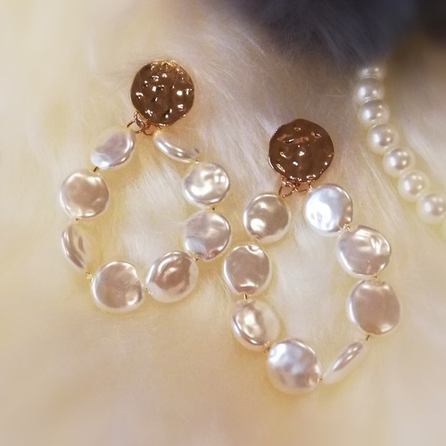 pearl circle pierce 【p015】