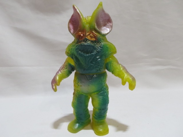 ポピー　キングザウルスシリーズ　ロッテ景品　おまけ当たり　ソフビ　イカルス星人　クリア　イエロー