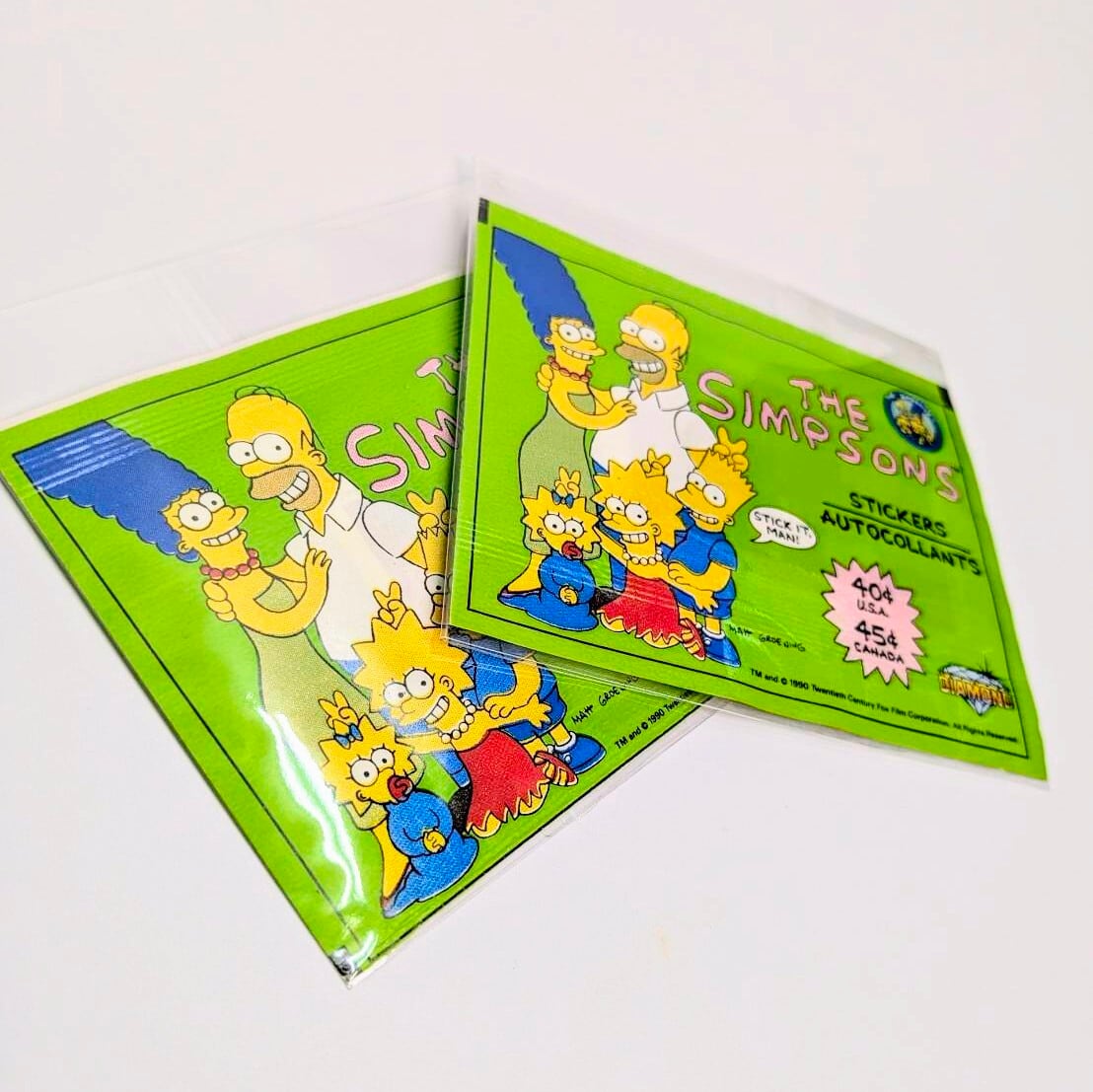 1990年製【送料無料！ The Simpsons（ザ・シンプソンズ）】VINTAGE ステッカー単品 （STICKERS）〚アメリカン雑貨 アメトイ〛