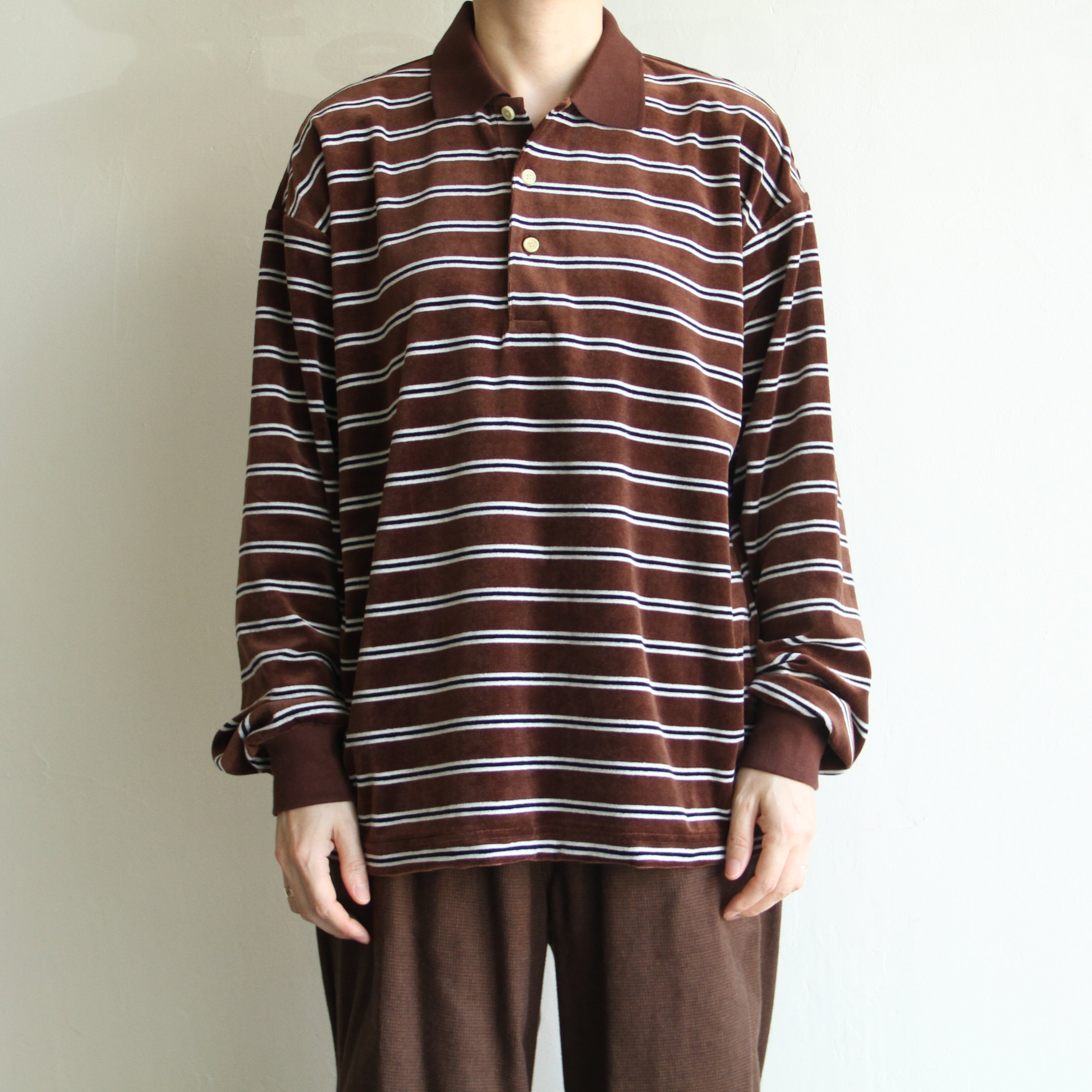 INSCRIRE Velvet border polo shirt | Terminal