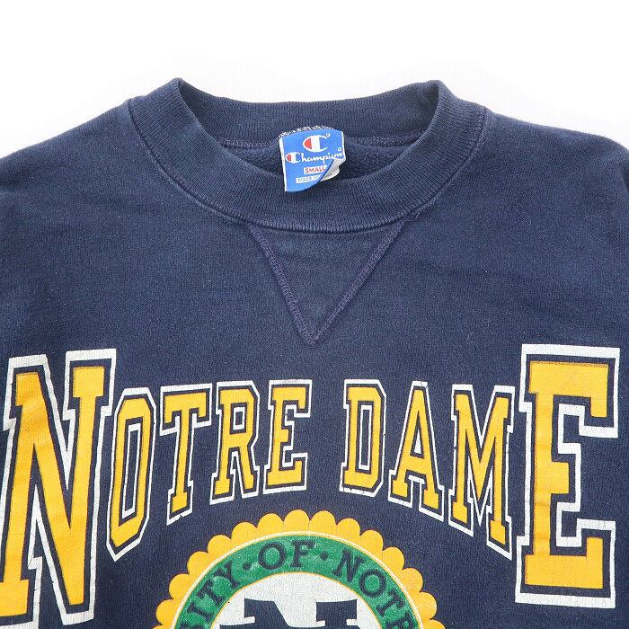 ノートルダムロゴchampion スウェットネイビーM チャンピオン Champion 80s 80年代 ヴィンテージ Vintage トリコタグ