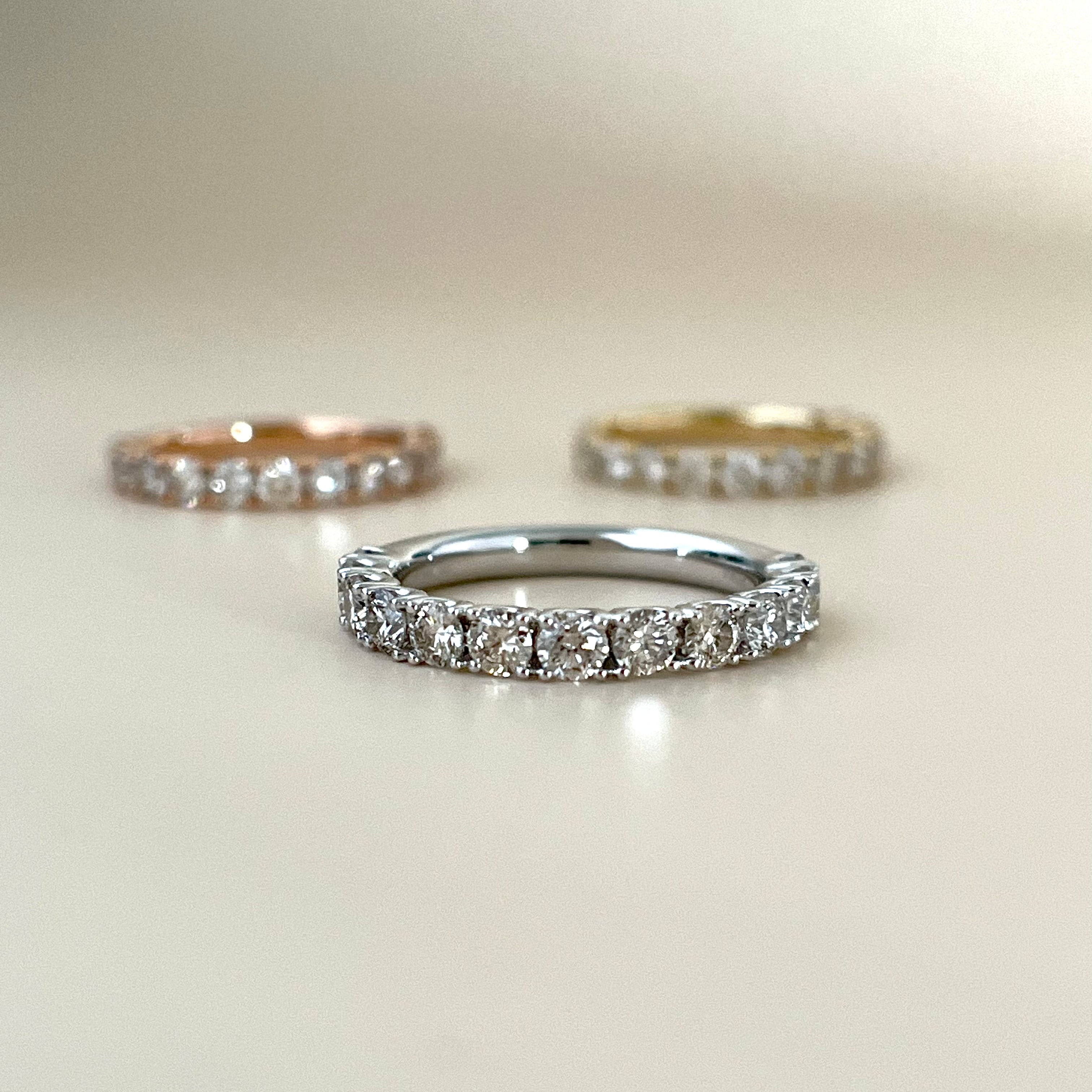 ダイヤモンド ハーフエタニティ リング 1.00ct K18イエローゴールド
