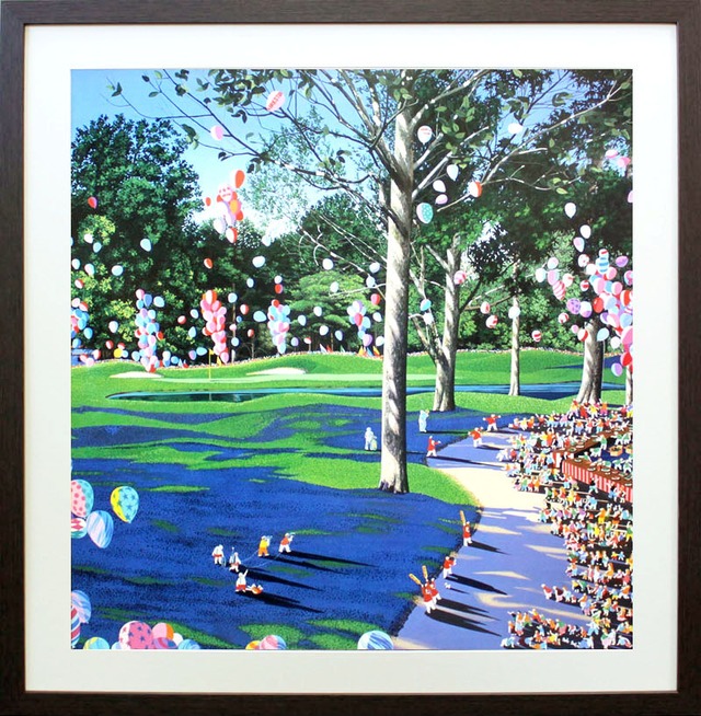 ヒロ ヤマガタ「PGAチャンピオンシップ」展示用フック付アートポスター 絵画 インテリア アート