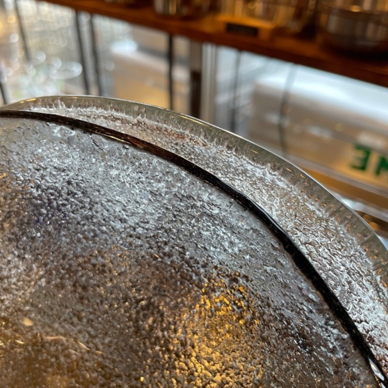 Turkey Organic Glass Bowl M  2color clear black / トルコ製 ガラス ボウル M 全2色 クリア ブラック ガラス食器 透明感 サラダボウル ニュアンス すりガラス風 キッチン雑貨 皿 食器 ギフト プレゼント