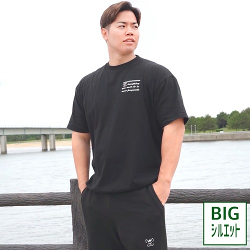 ビッグシルエット 裾ドローコード Tシャツ【ブラック】《M-XL》