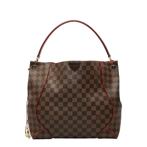 ルイ ヴィトン ダミエ カイサ ホーボー ショルダーバッグ N41555 ブラウン レッド PVC レザー レディース LOUIS VUITTON 【中古】