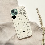 受注生産 iPhoneケース 黒丸と同心円のミニマル護符｜魔除け柄 TALM051B