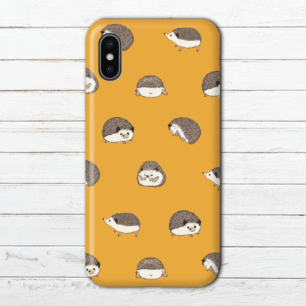 iPhoneケース スマホケースイラスト 動物 ゆるかわ ハリネズミ
