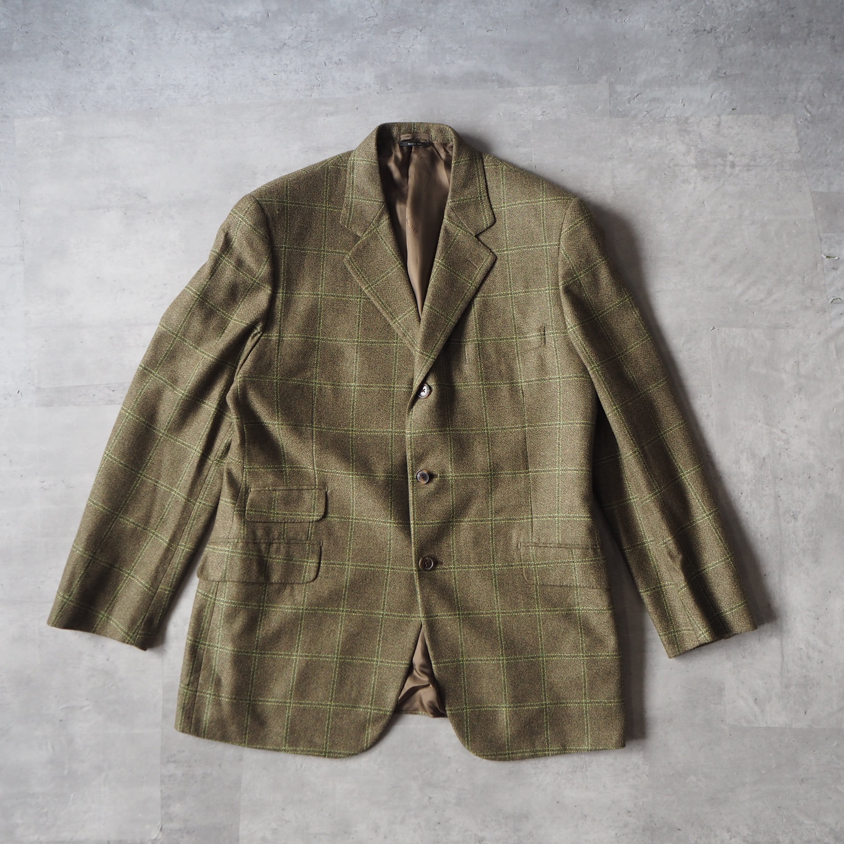 90s “HERMES” cashmere taylored jacket 90年代 エルメス カシミヤ ...