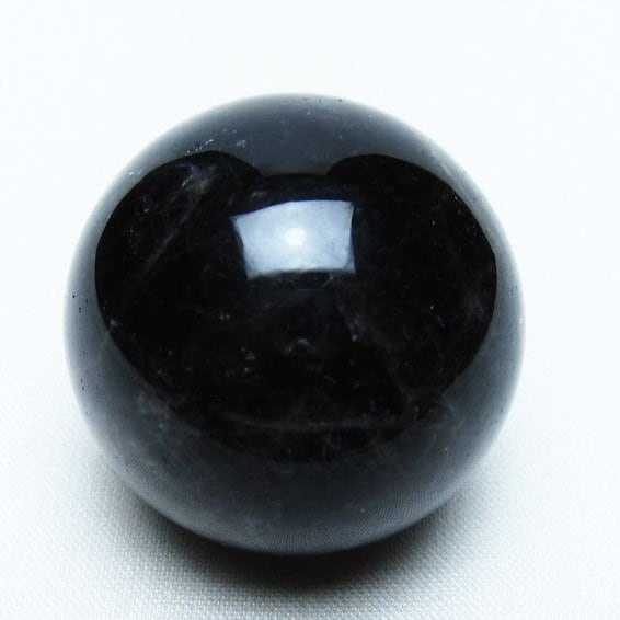 モリオン 丸玉 36mm 黒水晶 スフィア 置物 一点物 141-8059