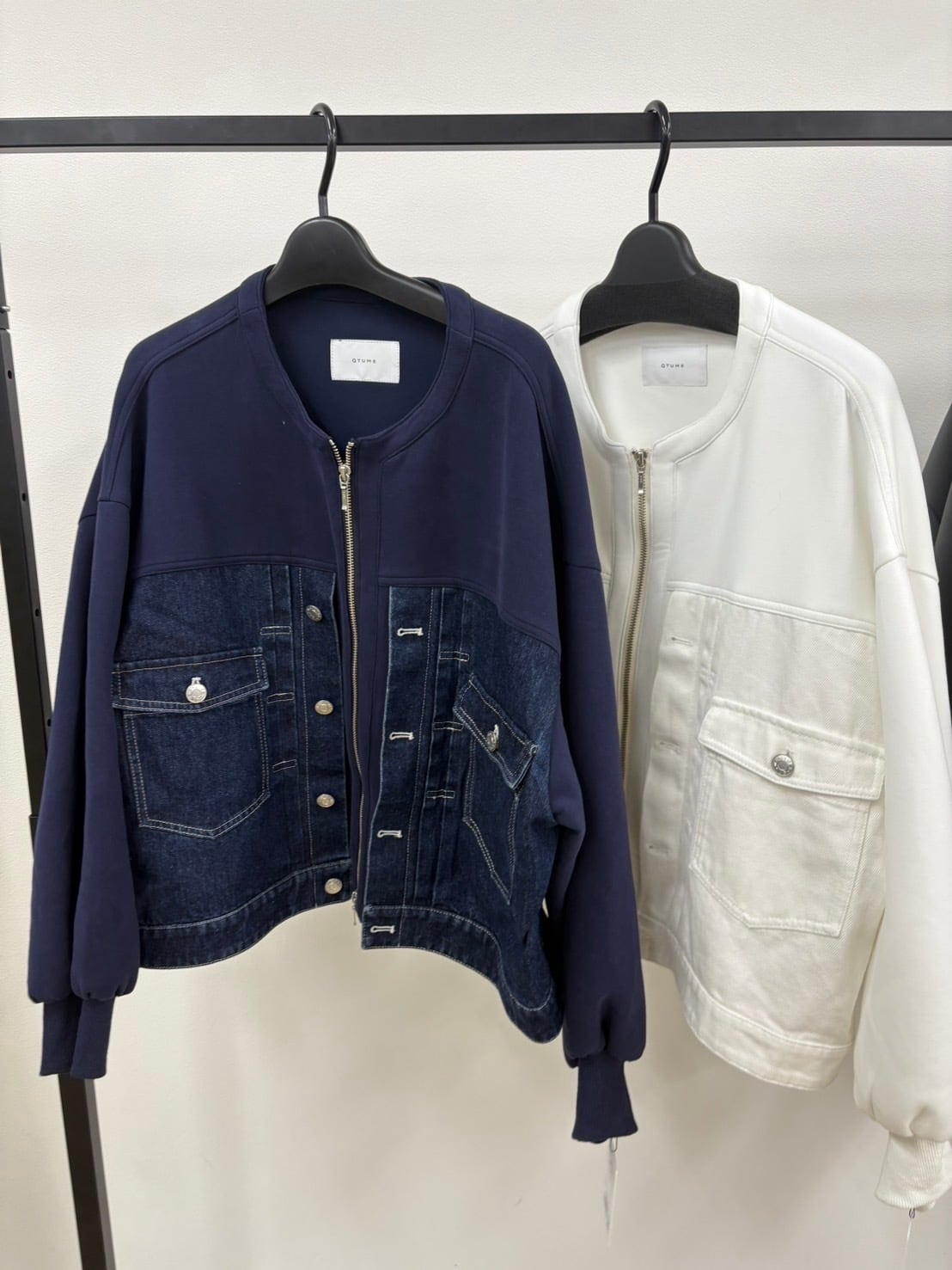 【新品】QTUME クチューム　ダークブルーデニム クロップドジャケット imgrc0114691840.jpg