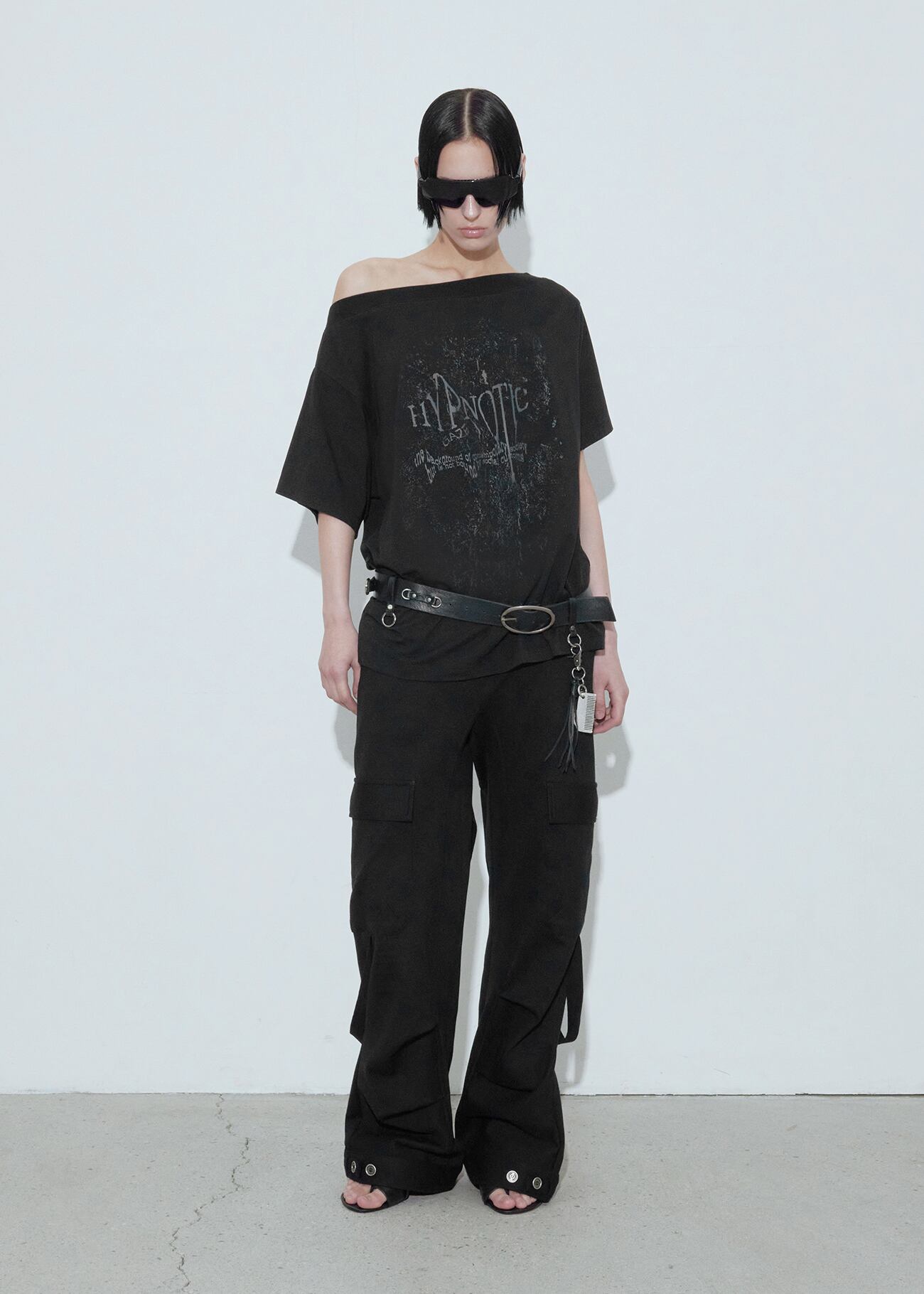 BOHEMIAN SEOUL] HYPNOTIC BOATNECK T, BLACK 正規品 韓国ブランド