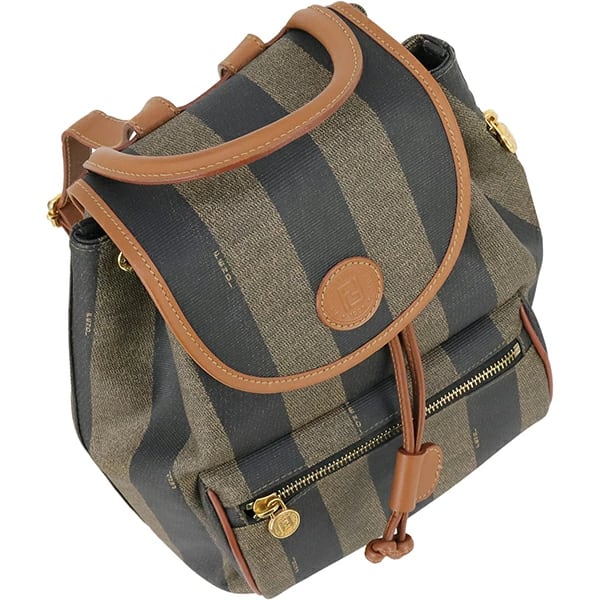 Vintage FENDI フェンディ リュックサック ペカン FFロゴ PVC